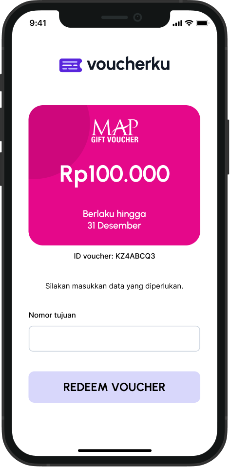 Ilustrasi redeem di layar ponsel.